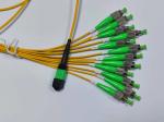 12 Fiber MTP MPO Cable With APC Male To FC APC Fanout Patch Cord For High