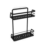 Stylish Household metal Bathroom Organizer Suction Cup Iron Wire Rack Stainless