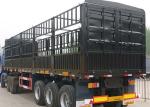 Army Green CE Stake Semi Trailer 60T Livestock Transport For Bulk Cargo
