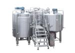 30BBL 3 Vessel Brewhouse / Beer Making Equipment 3000L Steam Heating PLC Control