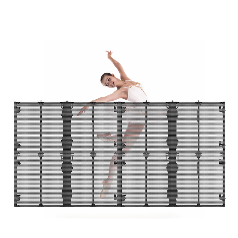 Advertising Video Transparent LED Display P7.8mm 1R1G1B 16384dots/M2 clear LED screen