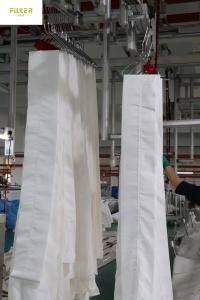 China Custom White PTFE Dust Removal Pleated Filter Bag For Dust Collector factory