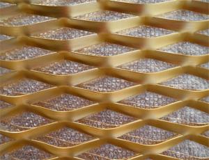 China Gold Color Lightweight Expanded Metal Wire Mesh factory