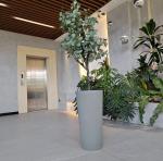 Outdoor Garden Fiberglass Flower Pots Large For Real Or Artificial Tree