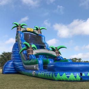 China 18ft Tropical Fiesta Breeze Water Slides Commercial Grade Inflatable Water factory