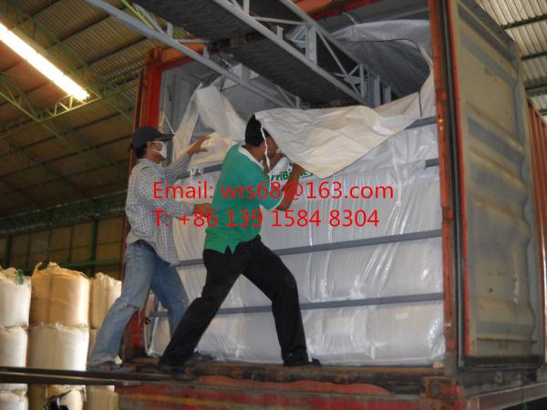 Conveyor belt loading Woven Container Liner Bag With Food Grade certificate For
