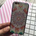 PC+TPU Silk Skin Back Cover 3D Relief Painting Retro Palace Circular Pattern