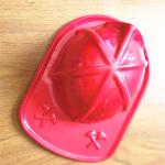 Child Size Red Plastic Fire Chief Hat Halloween Party Plasticfireman Helmet Hat