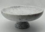 10 Inch Solid Stone Serving Bowl , Real Marble Fruit Bowl With Stand