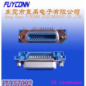 14 24 36 50Pin Centronic PCB Right Angle Female Champ Connector with spring