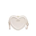 Women Heart Shape Small Leather Crossbody Bag With Shoulder Strap