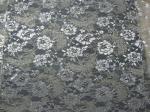 Vintage Metallic Lace Fabric Blue , Nylon Tulle Floral Lace Fabric SYD-0002