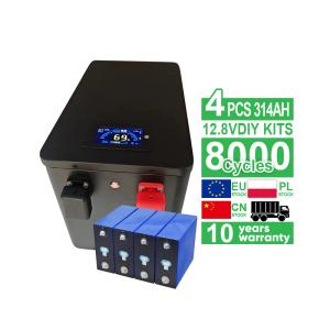 China CATL 314ah 12V Caravan Lifepo4 4S DIY Battery Kits Pack JK 200A BMS LCD factory