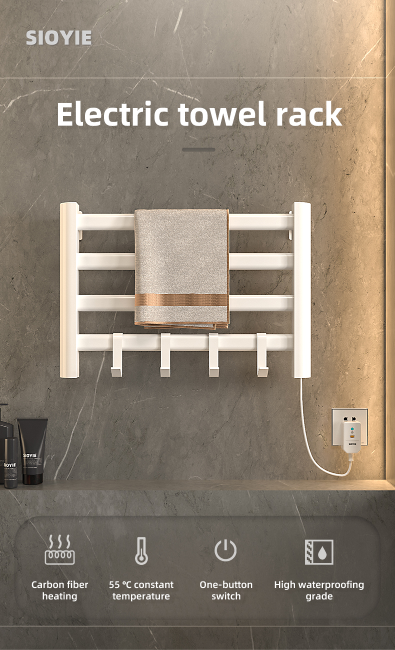 Three-layer Modern Design Steel Bathroom Heated Towel Warmer Rail Electric 1000 400
