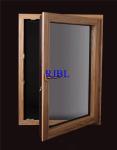 Fluorine Carbon Coating Wood Aluminum Windows 6mm With German Hardware