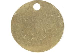 China Blank Tag Durable Brass Interlocking Stencils 1&quot; Diameter 18 Gauge Thickness factory