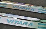 Inner And Outer Side Door Sill Plates For Suzuki Vitara 2015 , Stainless Steel