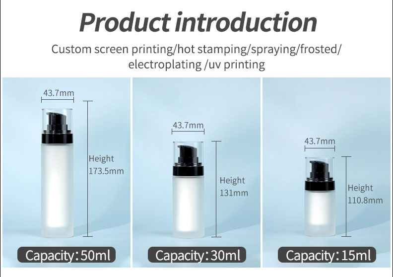 Skincare Cream Pump Bottle Transparent Round PET Bottles With Cap