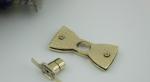 Simple custom shiny gold butterfly bow pattern zinc alloy fashion locks for