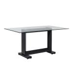 Metal Table Civil Furniture Tempered Glass Dining Table