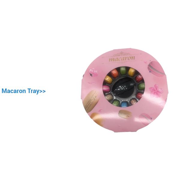 6 Pack Custom Macaron Clear Tray Recyclable Box Plastic Chocolate Tray