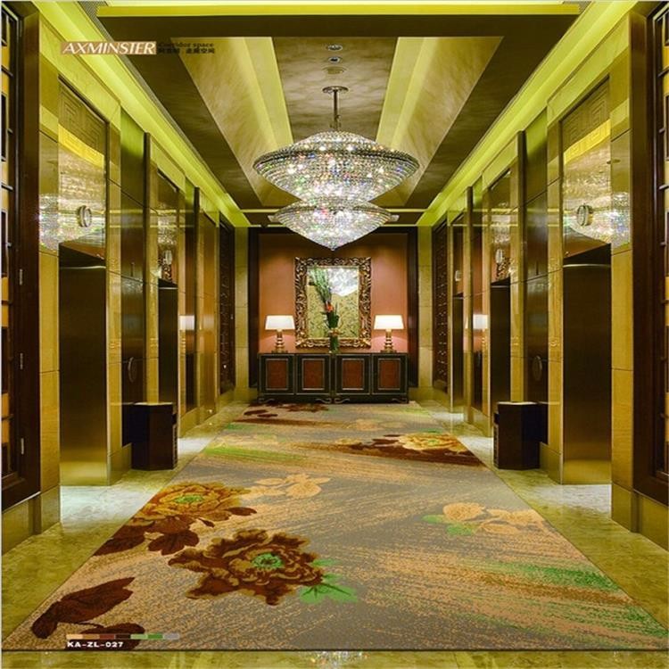 China factory printed Axminster material Hallway carpet for hotel