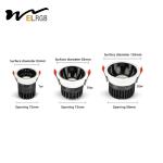 5w 7w 9w 12w Recessed Cob Spotlight Indoor Work Light Adjustable Brightness