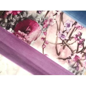 Shrink Resistant Customized Digital Flower Print Fabric Patterned Velvet