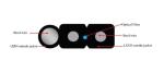 Self Supporting Fiber Optic FTTH Drop Cable 1/2 Fibers Aerial