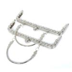 Rustproof Metal Rectangle Purse Frame Kiss Clasp Lock 20.5*5.5cm