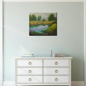 China 100% Handmade Modern Colorful Trees Oil Painting Abstract Landscape Wall Art on Canvas for Dining Room Decor factory