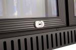 Fan Cooling Single Glass Door Bar Fridge , Stainless Steel Bar Glass Cooler