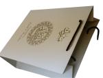 Promotion Paper Carrier Bags With Gold Twist Rope Handles Matt Surface Twist