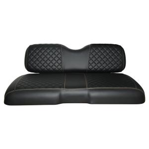 China Black Base Double Diamond Pattern Golf Cart Front Seat Cushions For EZGO RXV factory