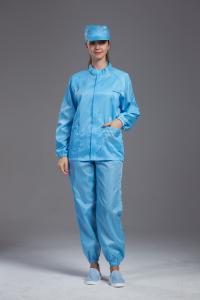 China Multi Color Food Production Uniform With Zipper Stand Collar Jacket And Pants factory