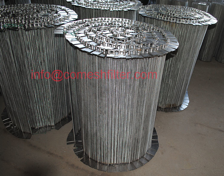 sus 304 Stainless Steel Spiral Cooling Balance Weave Wire Mesh Conveyor Belt for tunnel oven baking
