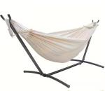 Iron Tube Frame Cotton Fabric Hammock Swing Chair Up To 150kg Weight Capacity