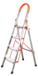 China Anti Slip 4 Step Stainless Steel Folding Ladder factory