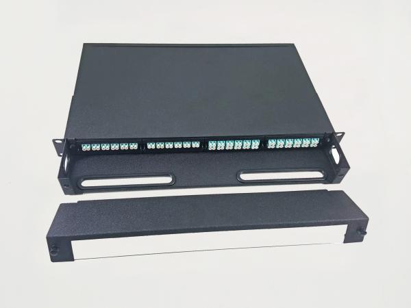 96 Cores 1U MPO Patch Panel Enclosure 4 bays wide 24 LC ports MTP Cassette
