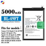 5000mAh Rechargeable Battery for Tecno Camon 15 CD7 Mobile Phone System Model BL