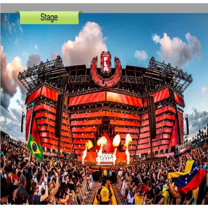 P3.91 P10.4mm Outdoor Mesh LED Didsplay Screen For Rental / Concert Launch Event