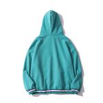 100% Chemical Fiber Zip Up Hooded Sweaters