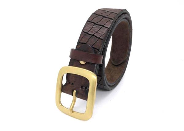 Full Grain Vintage Distressed Style Mens Casual Leather Belt 1.5 Inch / 3.8cm