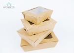 Food Grade Customized Paper Takeaway Boxes With Clear Window For Food Stores