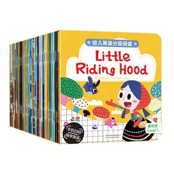 36pcs Children's English Graded Reading Picture Books for 2-6 Years Old (Level 1-3)