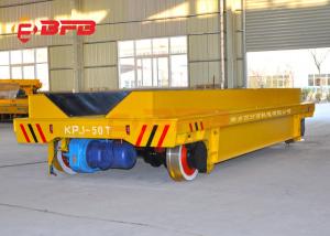 China Heavy Duty Material Transfer Carts , Motorized Material Handling Equipment Trailer / Warehouses Railway Bogie factory