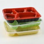 4 Compartment Disposable Meal Prep Container Microwave Lunch Fast Food Pp