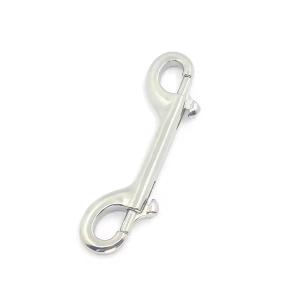 China Stainless Steel Polishing Snap Hook Safety Harness Double End Snap Hook factory