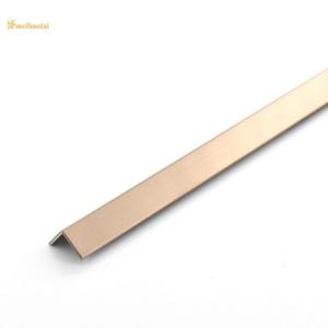 China 304 Stainless Steel Corner Edge Trim L Slot Gold Mirror Finished Decorative factory