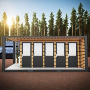 China Galvanized Steel Bending 180g Profabricated Modern Outdoor House-Steel and Sandwich Panel Modified Shipping Container Toilet Container factory